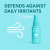 Shields against pollution, bacteria and stress.