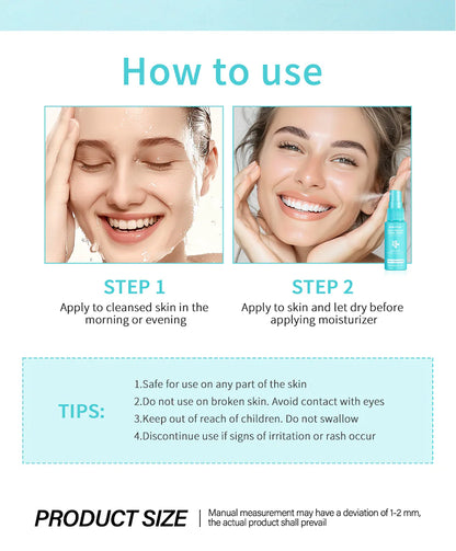 Instructions on how to use a skincare product with step-by-step guide and tips.